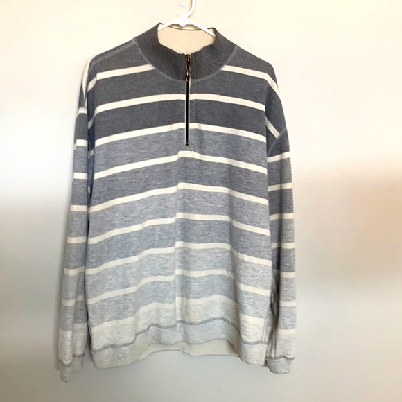 Tommy Bahama Other - Tommy Bahama Striped 1/4 zip Sweater L